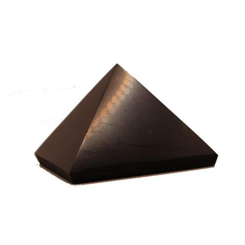 Polished Shungite Pyramid - EMF Protection, 2 image